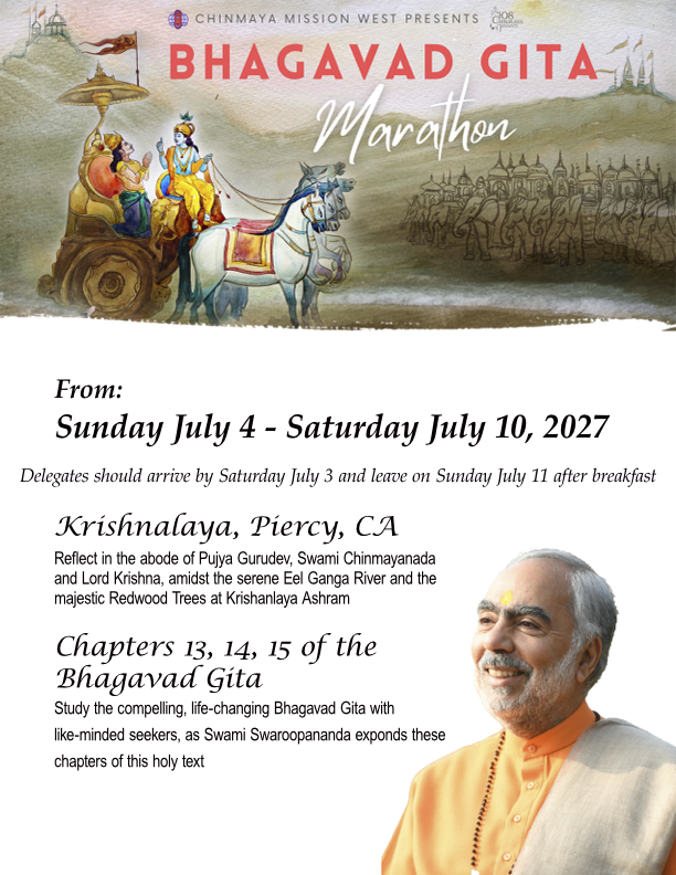 2027 Bhagavad Gita Marathon Retreat flyer